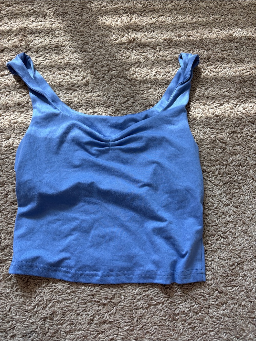 Women’s Blue Square-Neck Tank Top